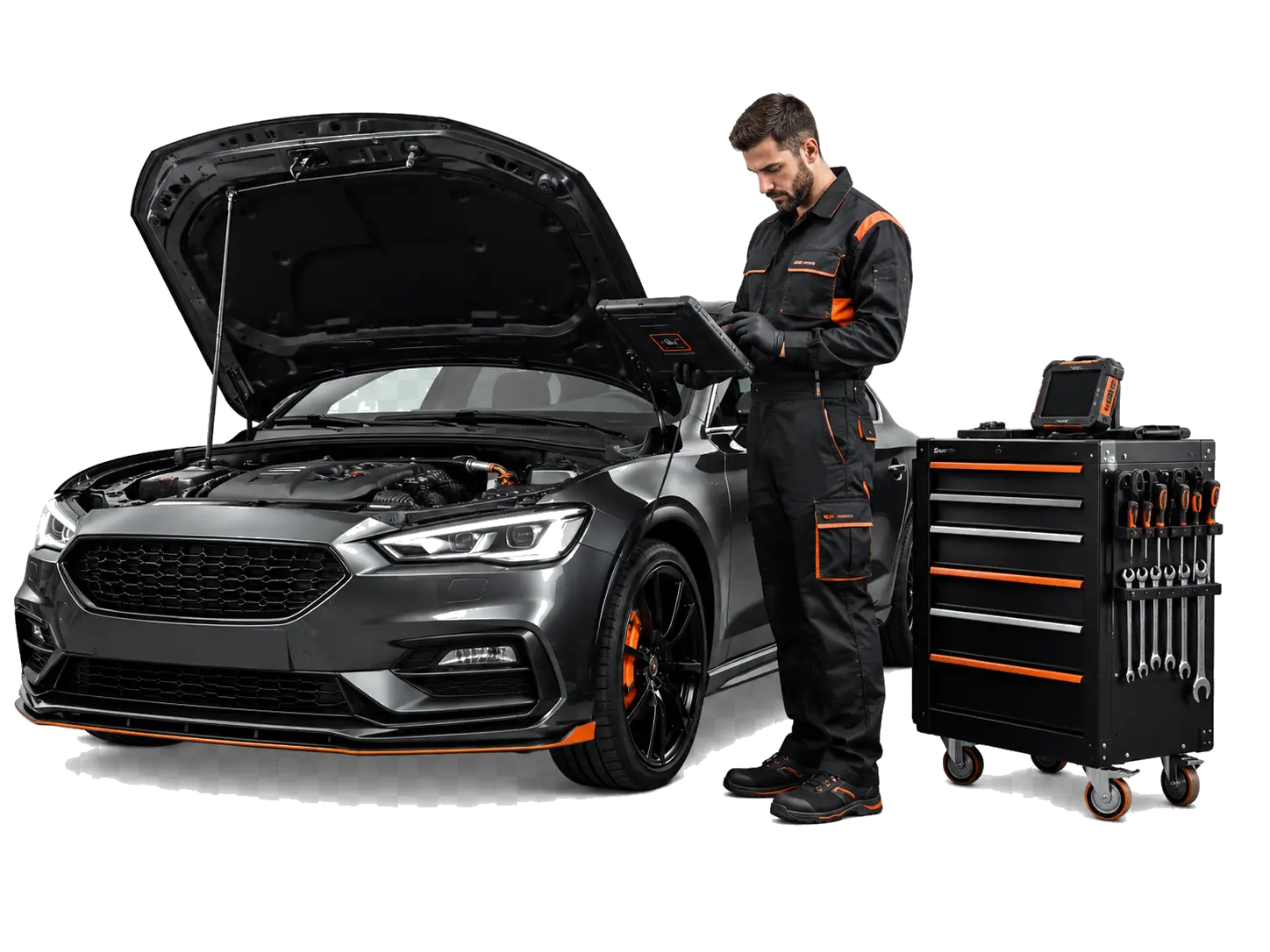 Diagnóstico automotriz MotorFix con escáner